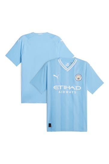 Puma Blue Blank Manchester City Home Authentic Shirt