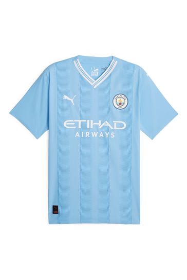 Buy Puma Blue Blank Manchester City Home Authentic Shirt from Next