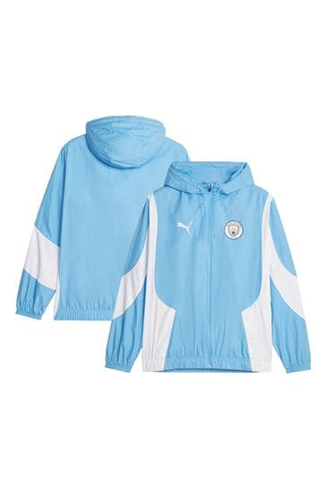 Puma Blue/White Manchester City Pre Match Jacket Womens