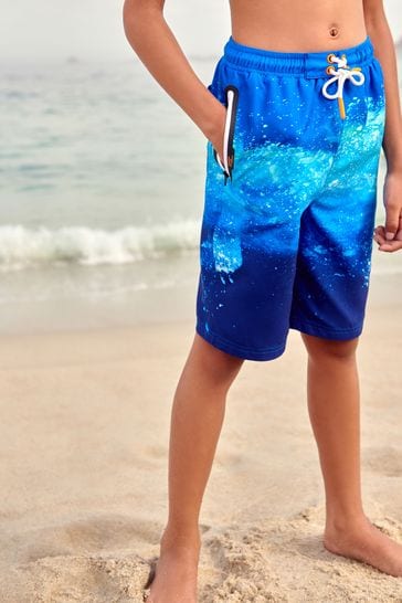 Blue beach shorts store