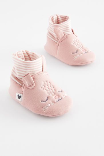 Patucos de bebé con diseño de conejito en color rosa (0-18 meses)