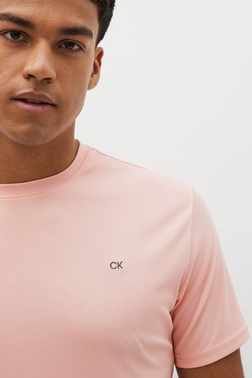 Pink calvin klein men's t shirt hotsell