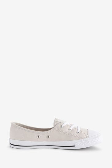 Converse White Chuck Taylor All Star Ballet Lace Slip On Shoes