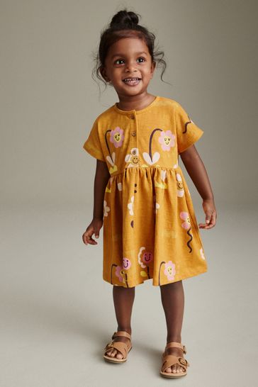 Buy Rust Brown Short Sleeve Jersey Dress 3mths 7yrs from Next Kuwait
