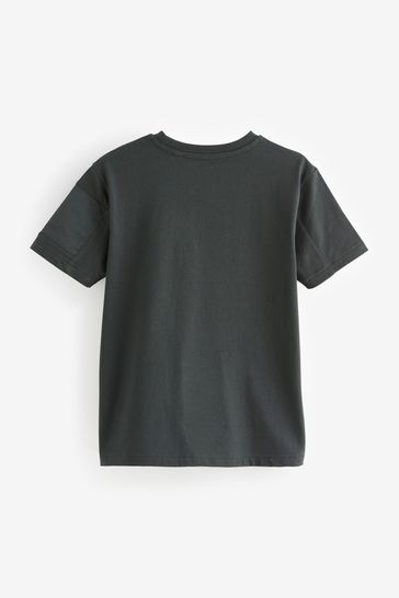 Charcoal Grey Short Sleeve Utility T Shirt 3 16yrs