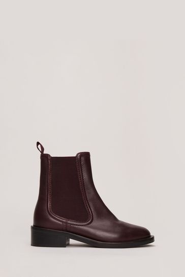 Red leather boots australia clearance