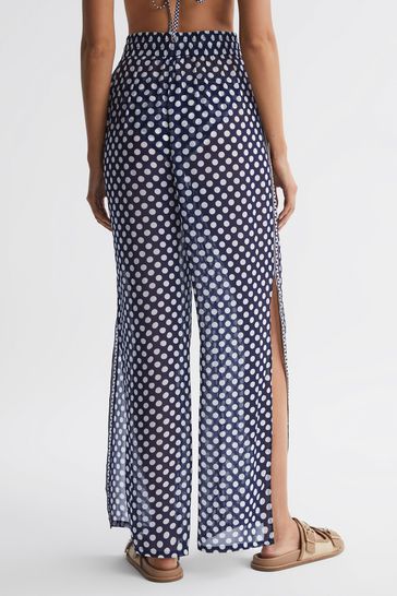 Spring break polka dot cropped top trousers