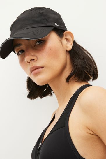 Black Active Running Cap