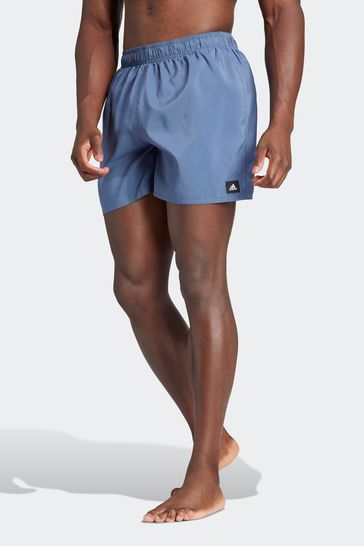 adidas Blue Performance Solid Clx Short-Length Swim Shorts