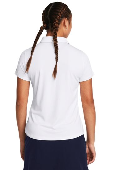 Buy Under Armour Play Off White Black Polo Shirt from Next Luxembourg