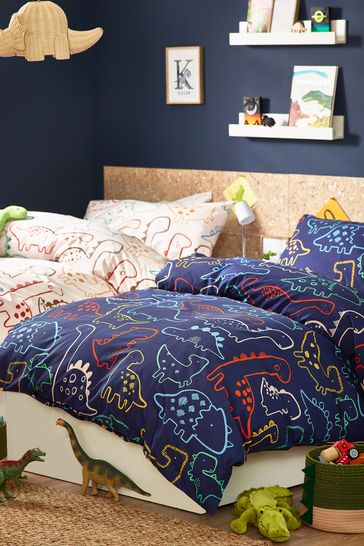 Navy dinosaur bedding cheap