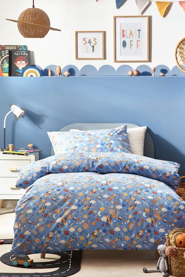 Buy Space Rocket Duvet Cover and Pillowcase Set from Next Germany