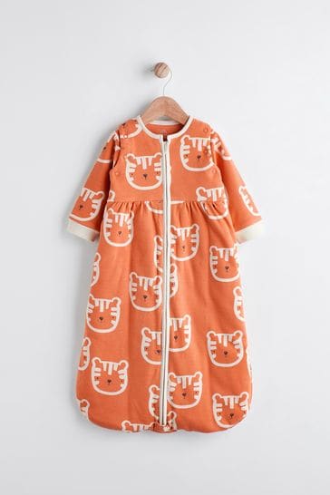Orange Tiger Baby 100% Cotton Removable Sleeves 2.5 Tog Sleep Bag
