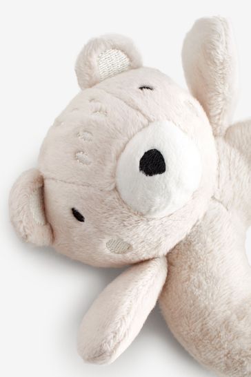 Born in 2024 Natural Bear Baby Rattle