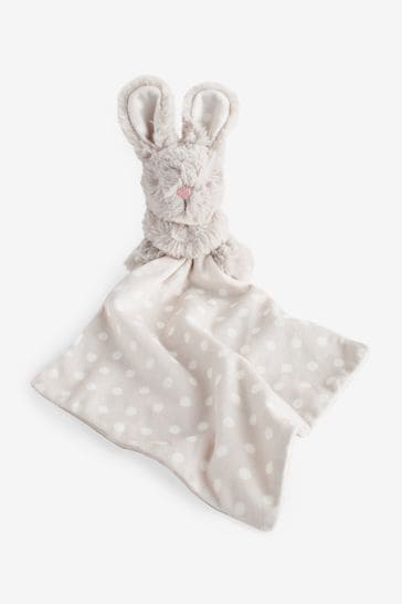Natural Faux Fur Bunny Baby Comforter