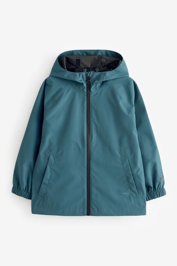 Teal Blue Waterproof Anorak Coat (3-16yrs)