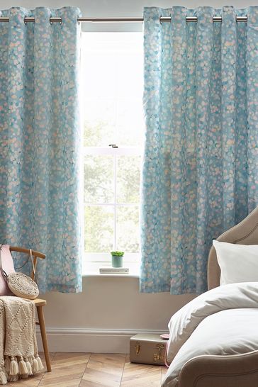 Teal Blue Ombre Ombre Eyelet Blackout Curtains