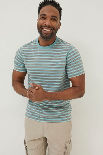 Buy FatFace Green Haywood Stripe T Shirt from Next Luxembourg