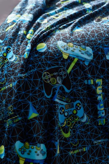 Buy Navy Game Controller Supersoft Fleece Throw from Next USA