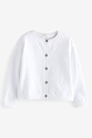 White deals bobble cardigan