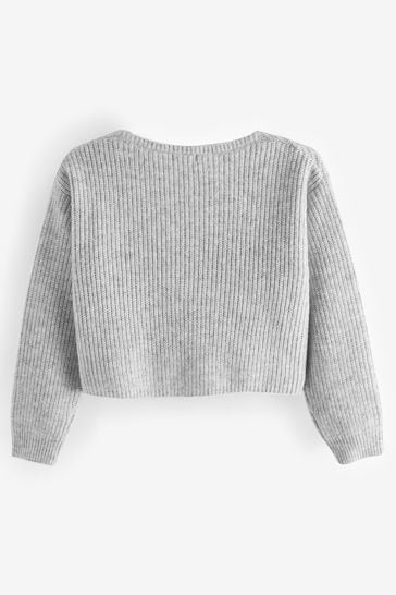 White twist shop front jumper