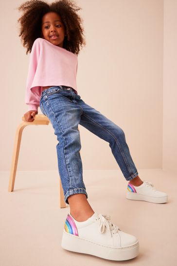 Buy White Rainbow Chunky Trainers from Next Netherlands