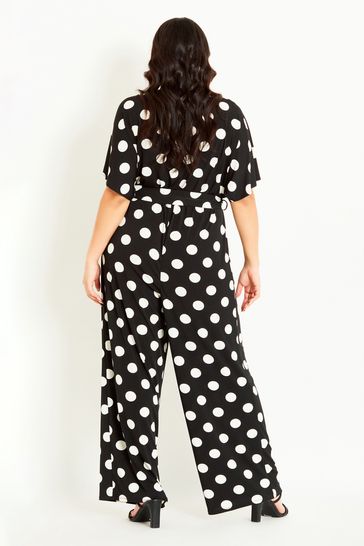 Buy Evans Spot Mono Black Jumpsuit from Next Luxembourg