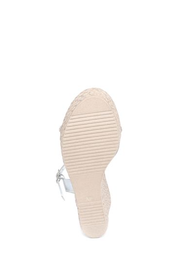 Buy Pavers Silver Strappy Wedge Sandals from Next Singapore