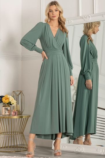 Jolie Moi Rashelle Jersey Long Sleeve Maxi Dress
