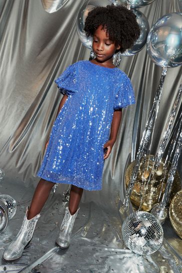 Cobalt blue cheap sequin dress