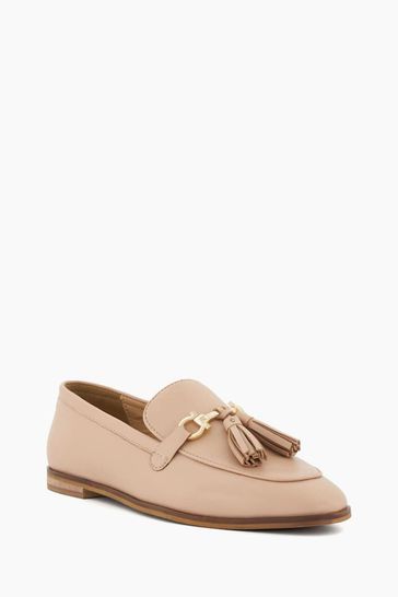 Buy Dune London Giada Tassel Bar Trim Pink Loafers from Next