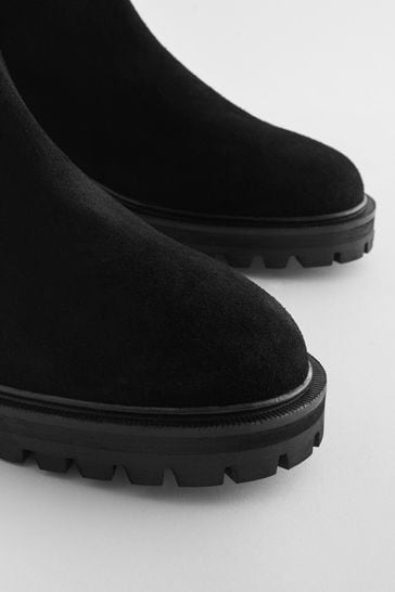 Black Forever Comfort Over The Knee Suede Boots