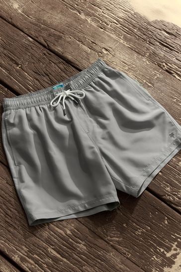 Buy Grey Palm Logo Basic Swim Shorts from Next Singapore