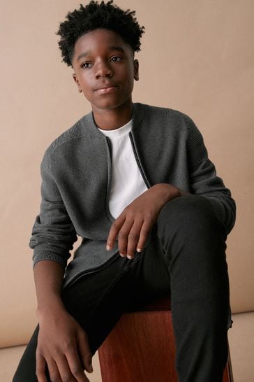 Charcoal grey bomber jacket cheap