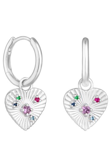 Huggie hoop store earrings with charm