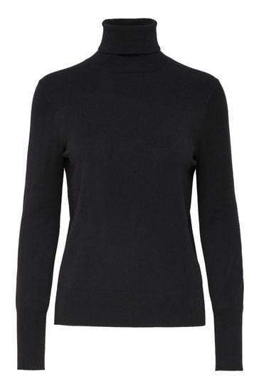 ONLY Black Knitted Roll Neck Jumper