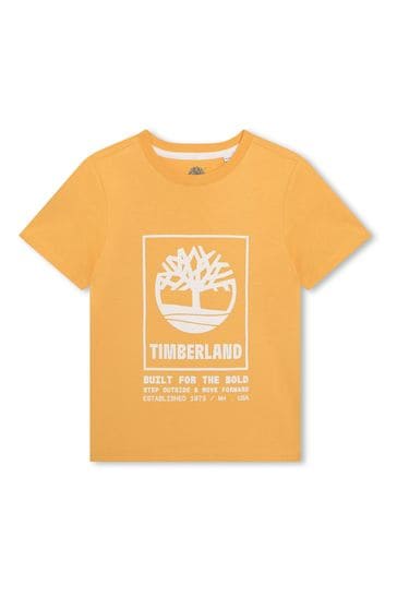 Timberland Yellow Graphic Logo Short Sleeve T-Shirt
