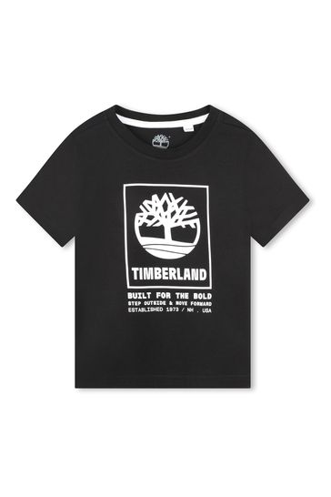 Timberland Graphic Logo Short Sleeve Black T-Shirt
