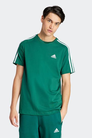 adidas Green Essentials Single Jersey 3-Stripes T-Shirt