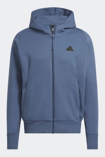 adidas Blue Sportswear Z.N.E. Premium Full-Zip Hooded Track Top