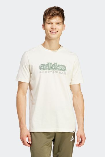 adidas Cream Sportswear Growth Sportswear Graphic T-Shirt