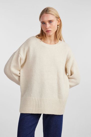 Longline cream jumper best sale