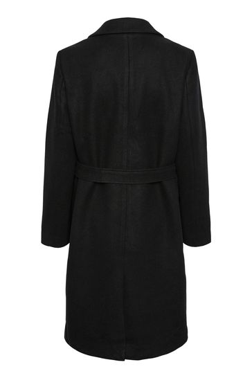 Black tie up best sale coat