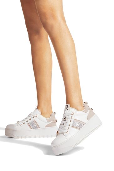 Buy KG Kurt Geiger Leslie Gem White Trainers from Next Saudi Arabia