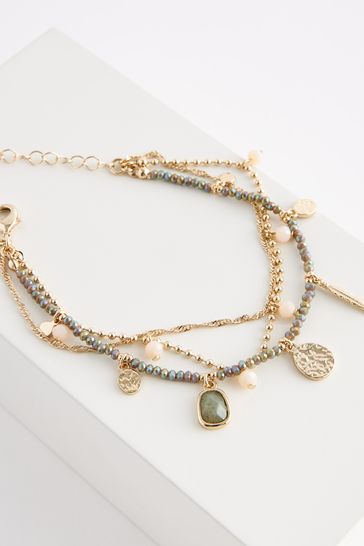 Gold tone clearance charm bracelet