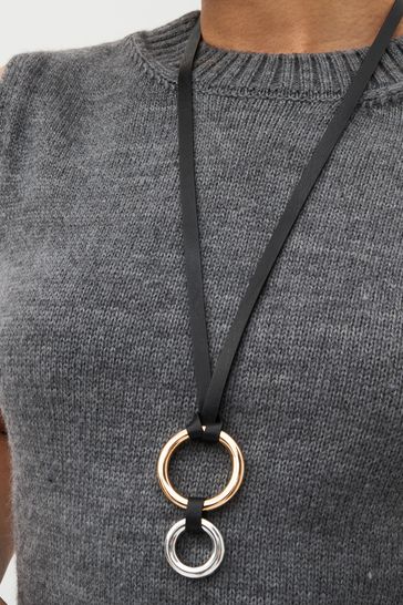Long black best sale metal chain