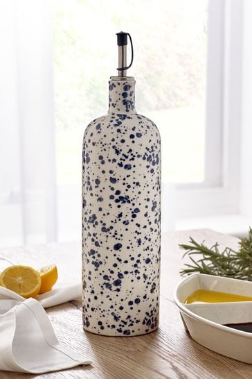 Blue Speckle Large Oil Bottle