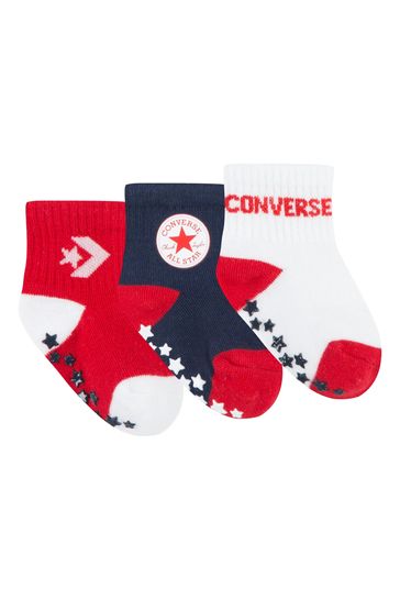 Red on sale converse socks