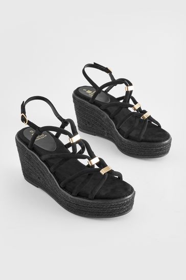 Black Forever Comfort® Hardware Detail Wedges