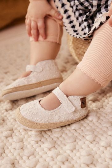 Ecru Cream Mary Jane Baby Shoes (0-24mths)